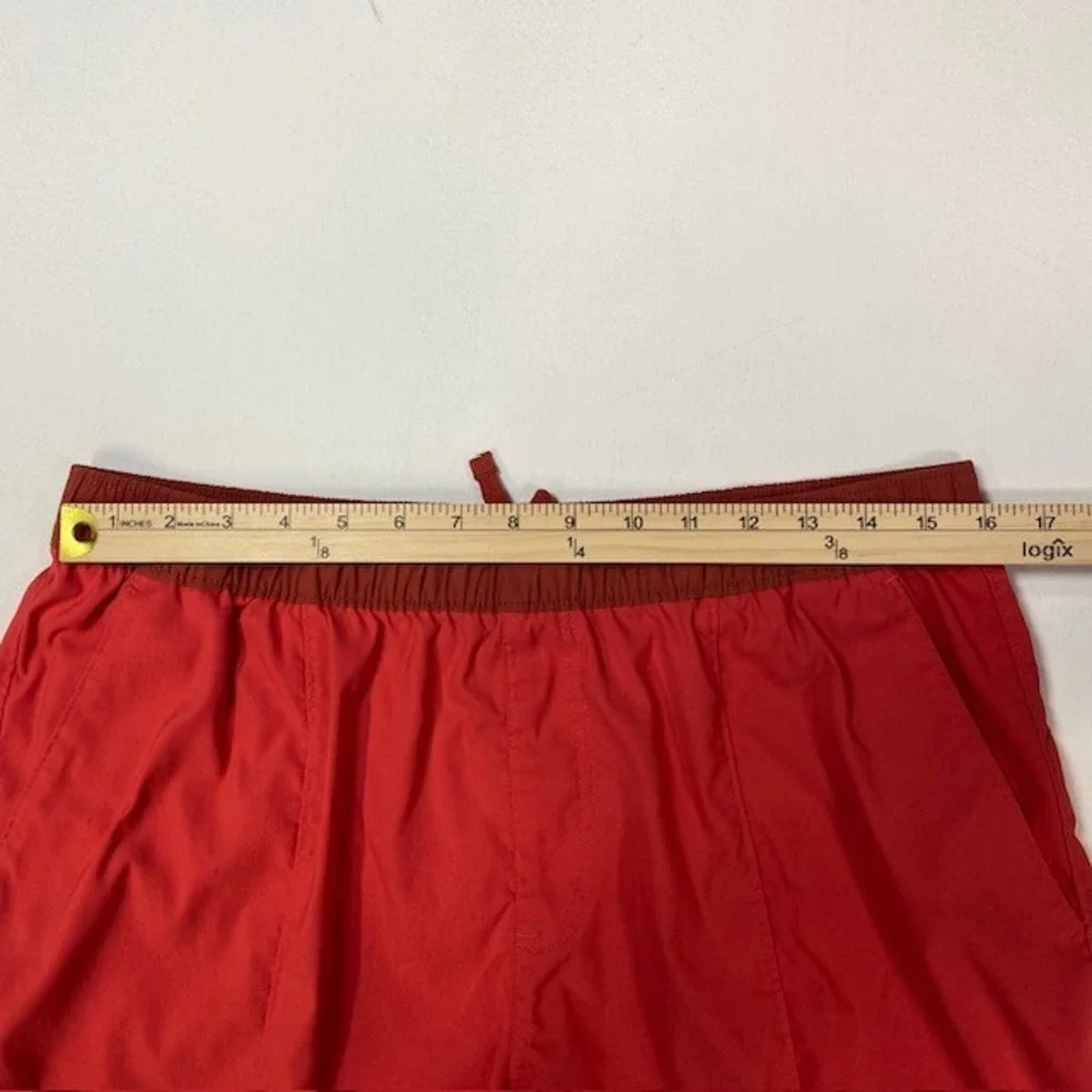 The North Face Mens Class V Water Shorts Red Rust Elastic Waist Size Large L